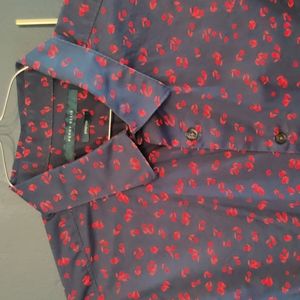 Perry Ellis men's contemporary shirt size L stretch